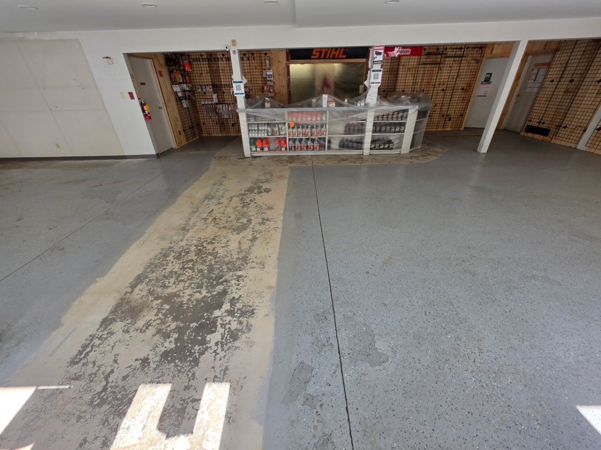 Showroom Floor before epoxy