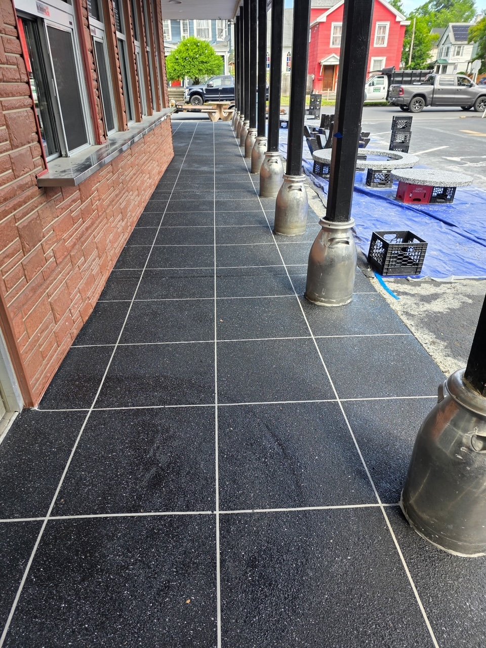 Boice's Ice Cream Front Walkway Concrete Overlay